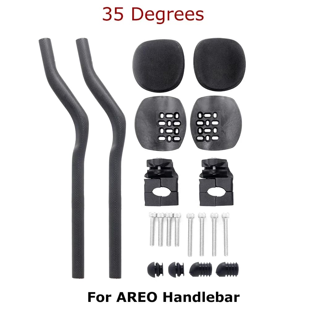 Extensions de barre de base TT et d'aérobar entièrement en fibre de carbone 3K, 35 ° /55 °   Repose-