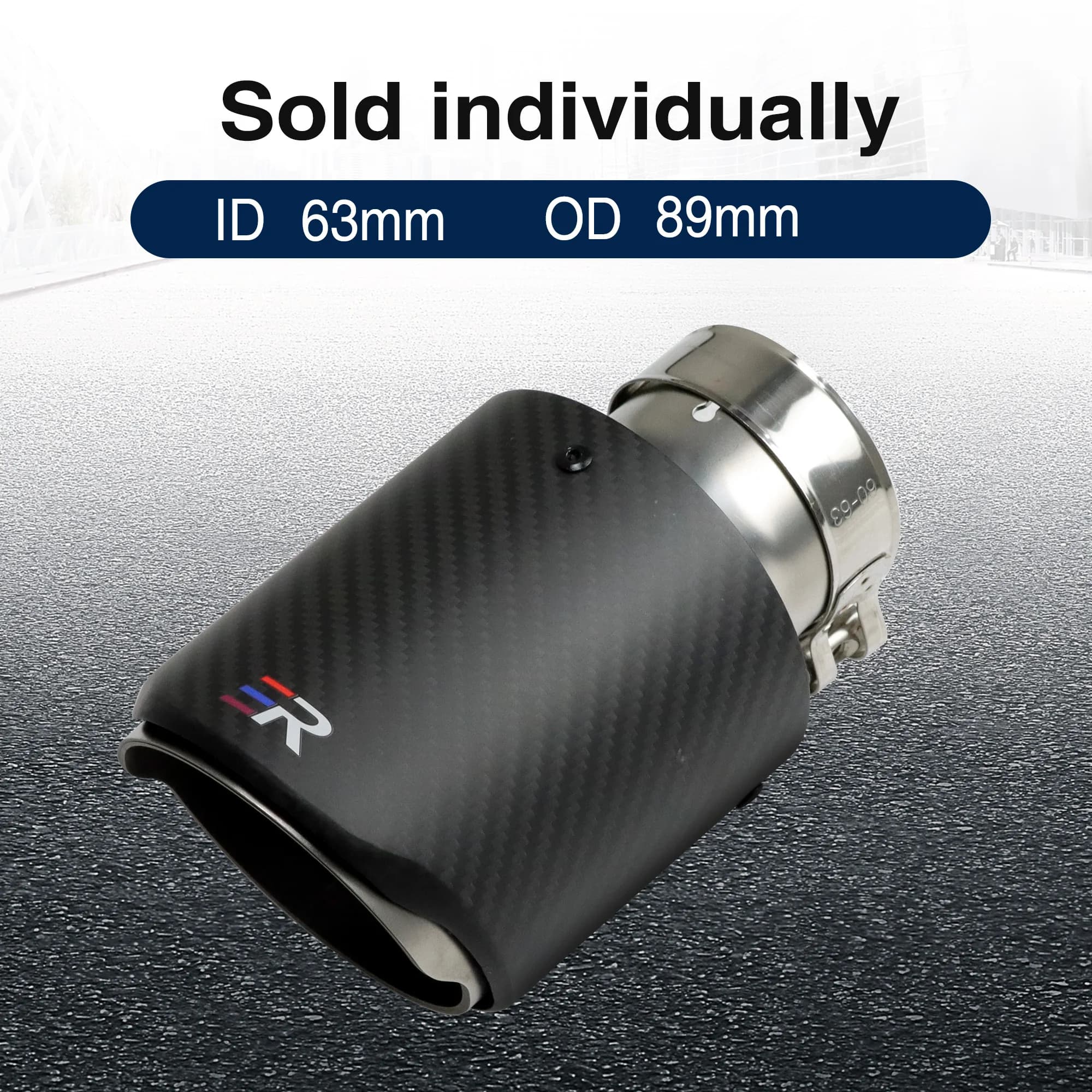 Embouts de silencieux universels en fibre de carbone pour voiture, performance de tuyau de silencieu