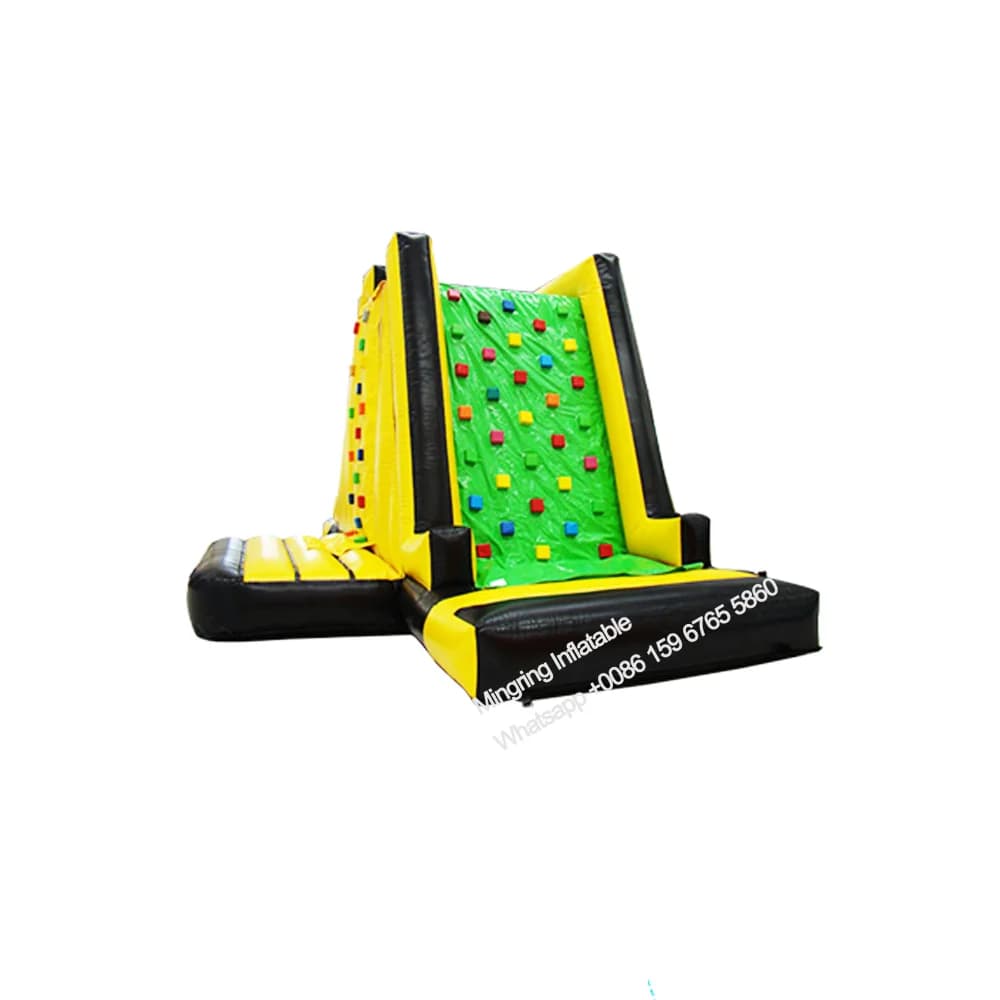 Mur d'escalade gonflable vert durable de 6x4