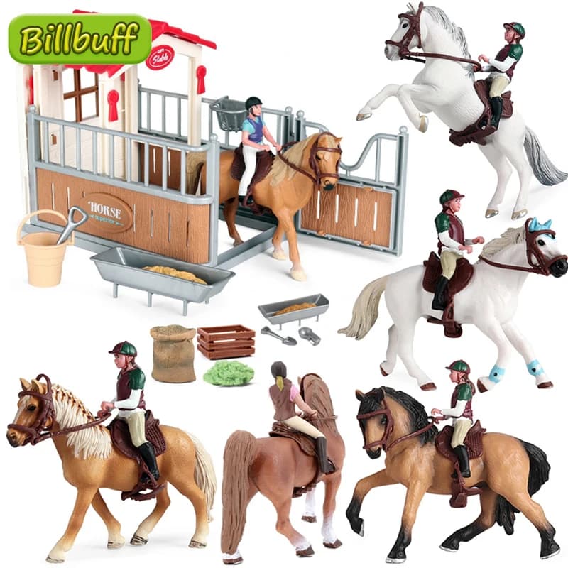 Chevalier équestre chaud cavalier animaux chevaux modèles Action & jouets Figurines Solide Appaloosa Harvard Hannover Clydesdale Gif de Noël