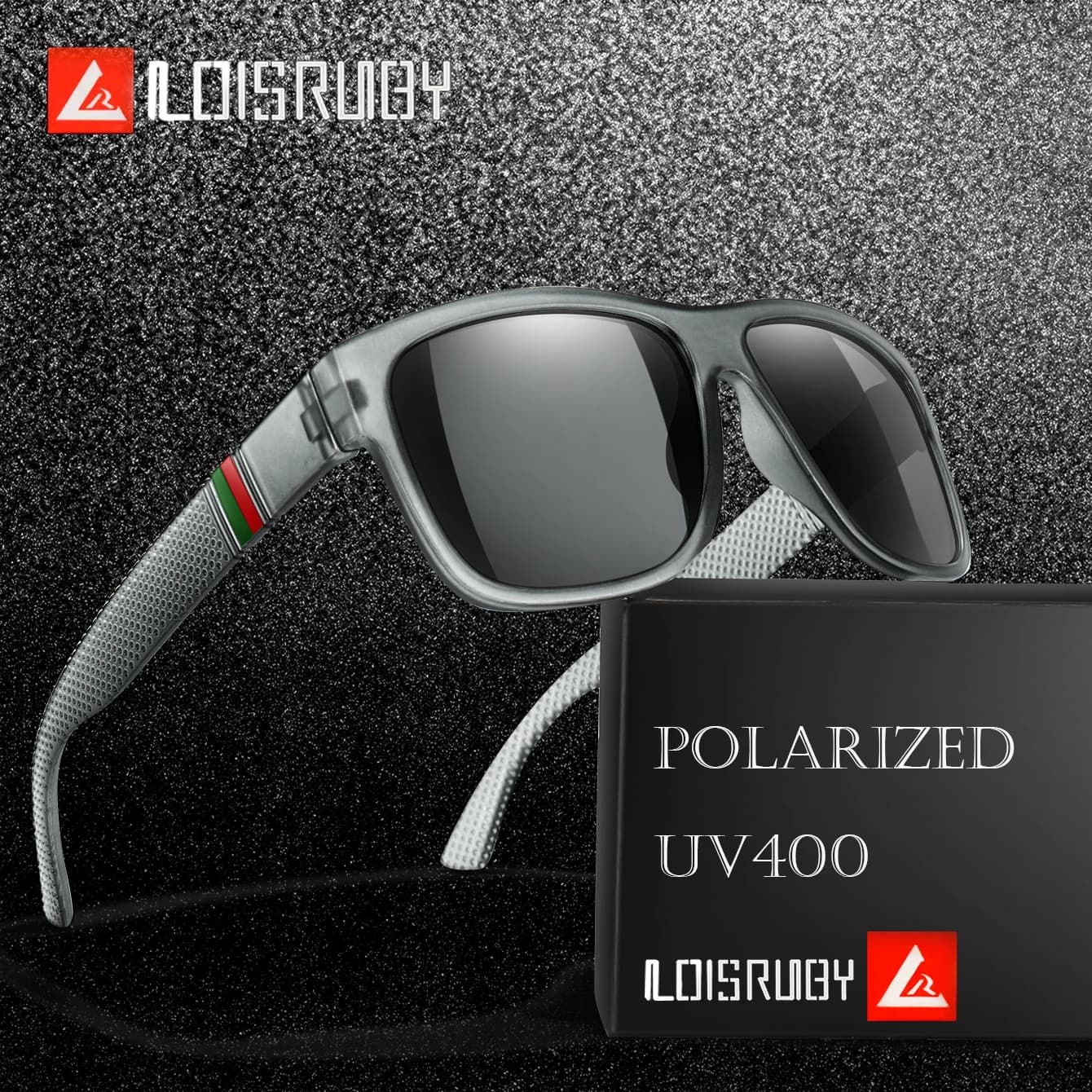 Lunettes de soleil polarisées carrées pour hommes
