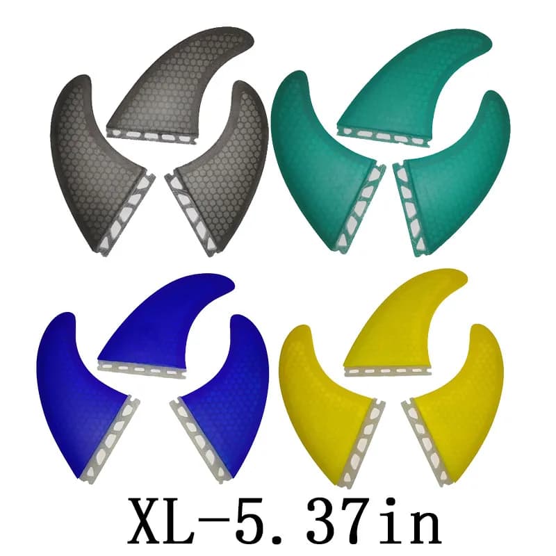 XL 5.37 pouces grande taille trois palmes un ensemble BiLong FUT planche de Surf Fin Quilhas Surf palmes propulseurs fibre de verre palmes en nid d'abeille