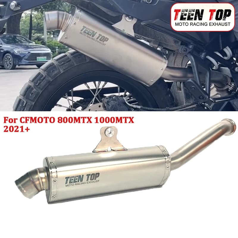 Pour CFmoto 800MTX 1000MTX Silencieux d'échappement 800 MTX Silencieux Slip-on 1000 MTX Embout d'échappement Racing Escape Moto Silnecieux 2021+
