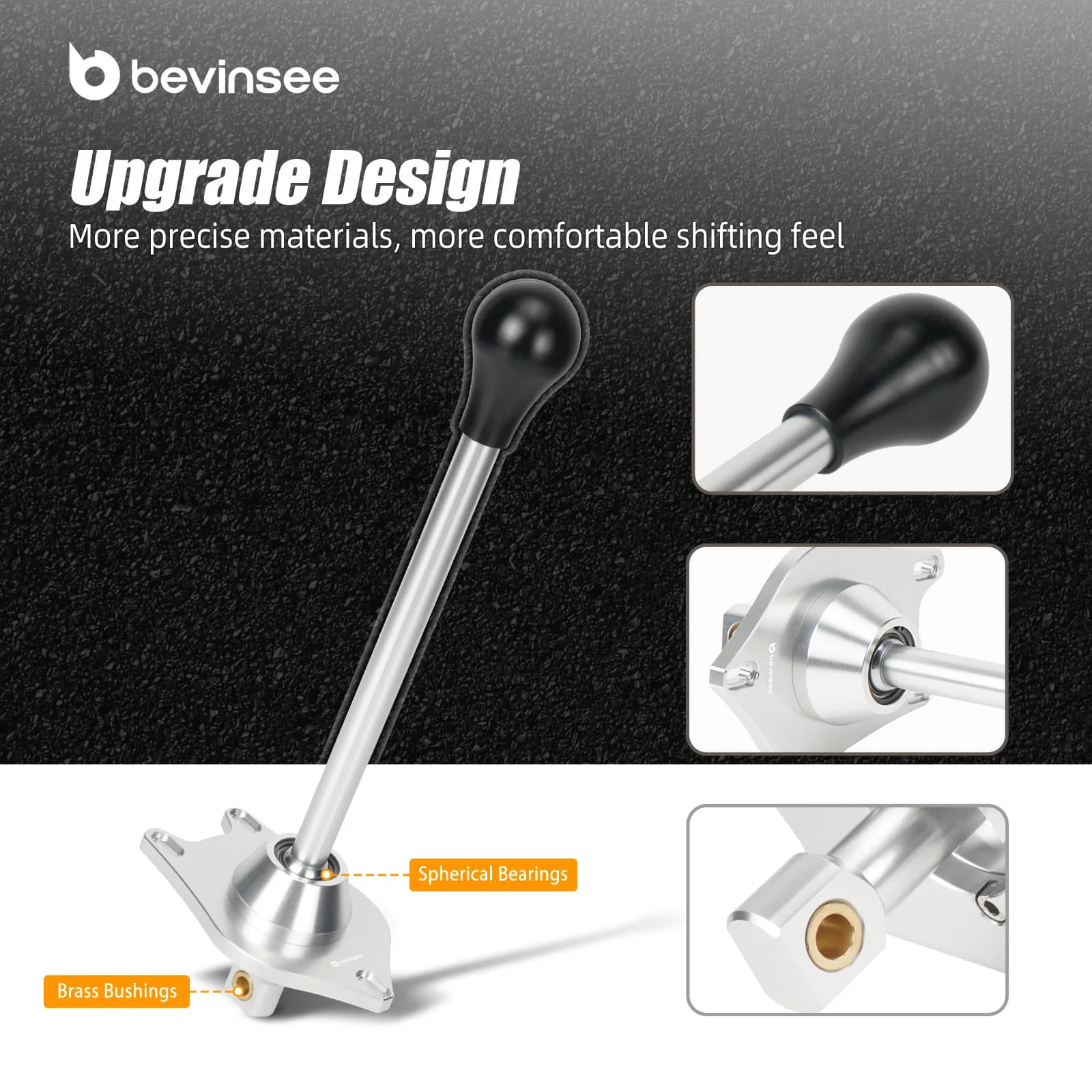 Kit de levier de vitesses court en aluminium BEVINSEE pour BMW E90 E91 E92 E93 E81 E82 E87 E88 320i 325i 330i 335i 135i 2006-2013