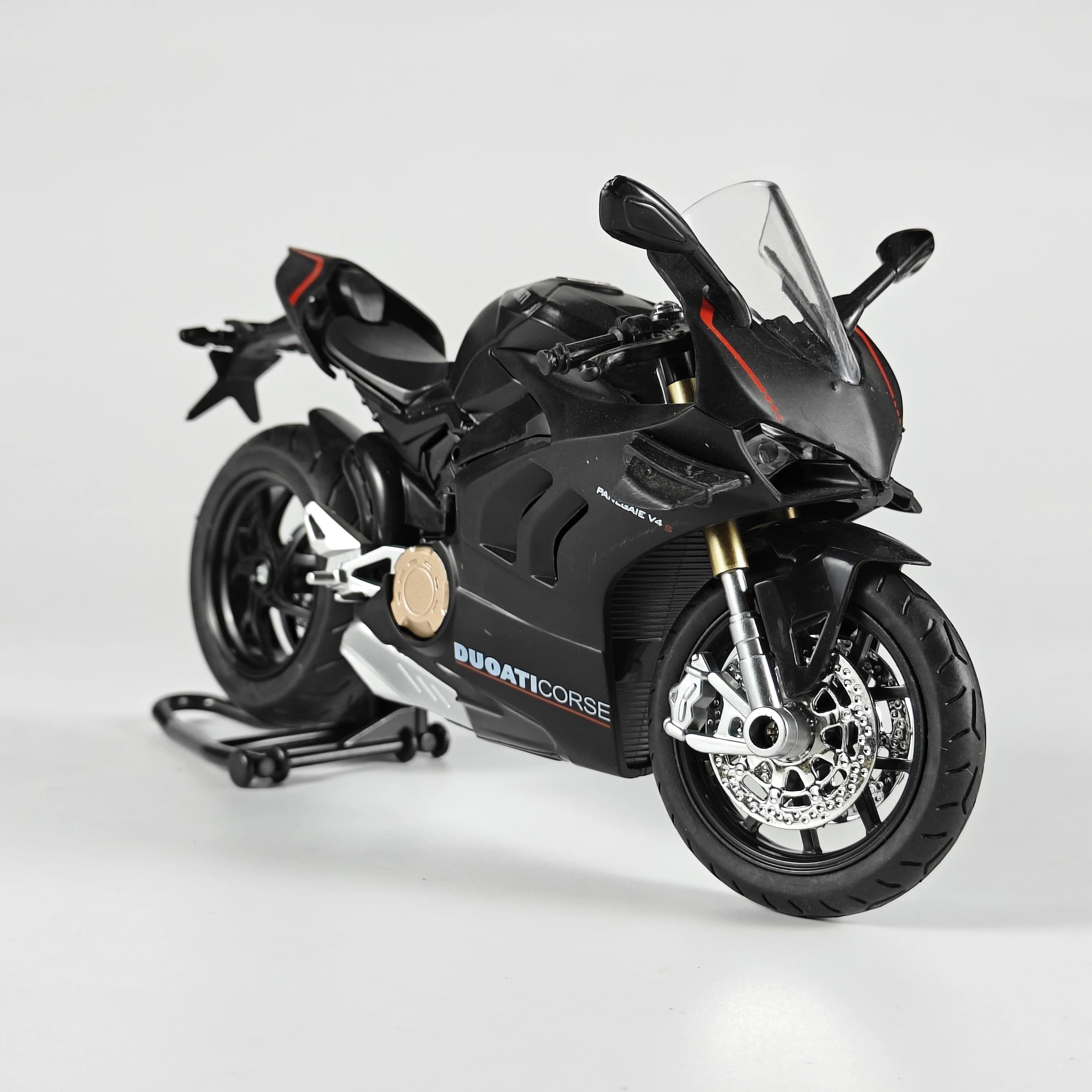 Échelle 1:12 Ducati V4S Racing Cross-country Moto Diecast Modèle Son Et Lumière Jouet Recueillir Hobby Modèle Ornements Garçons Jouets