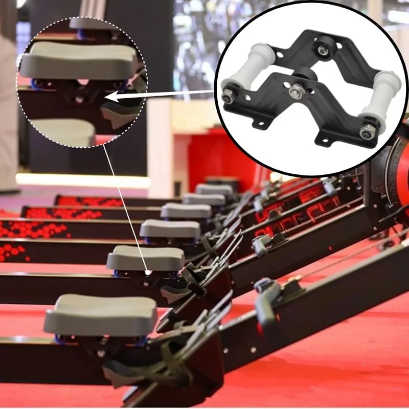 Base de support professionnelle pour rameur avec roulettes