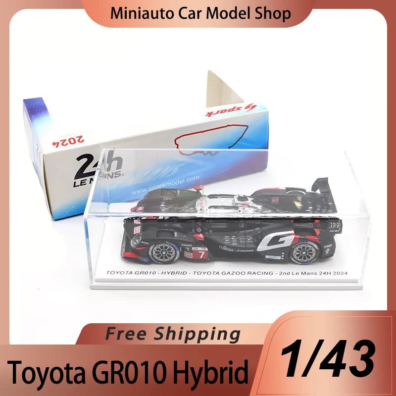 En Stock Spark 1:43 Toyota Gr010 hybride Le Mans 24h 2024 alliage Miniature moulé sous pression modèle