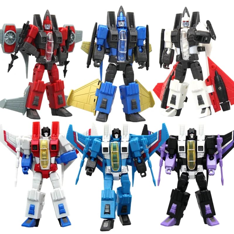 Figurines d'action transformables Starscream Skywarp Thundercracker Ramjet Dirge Thrust - Jouets de déformation