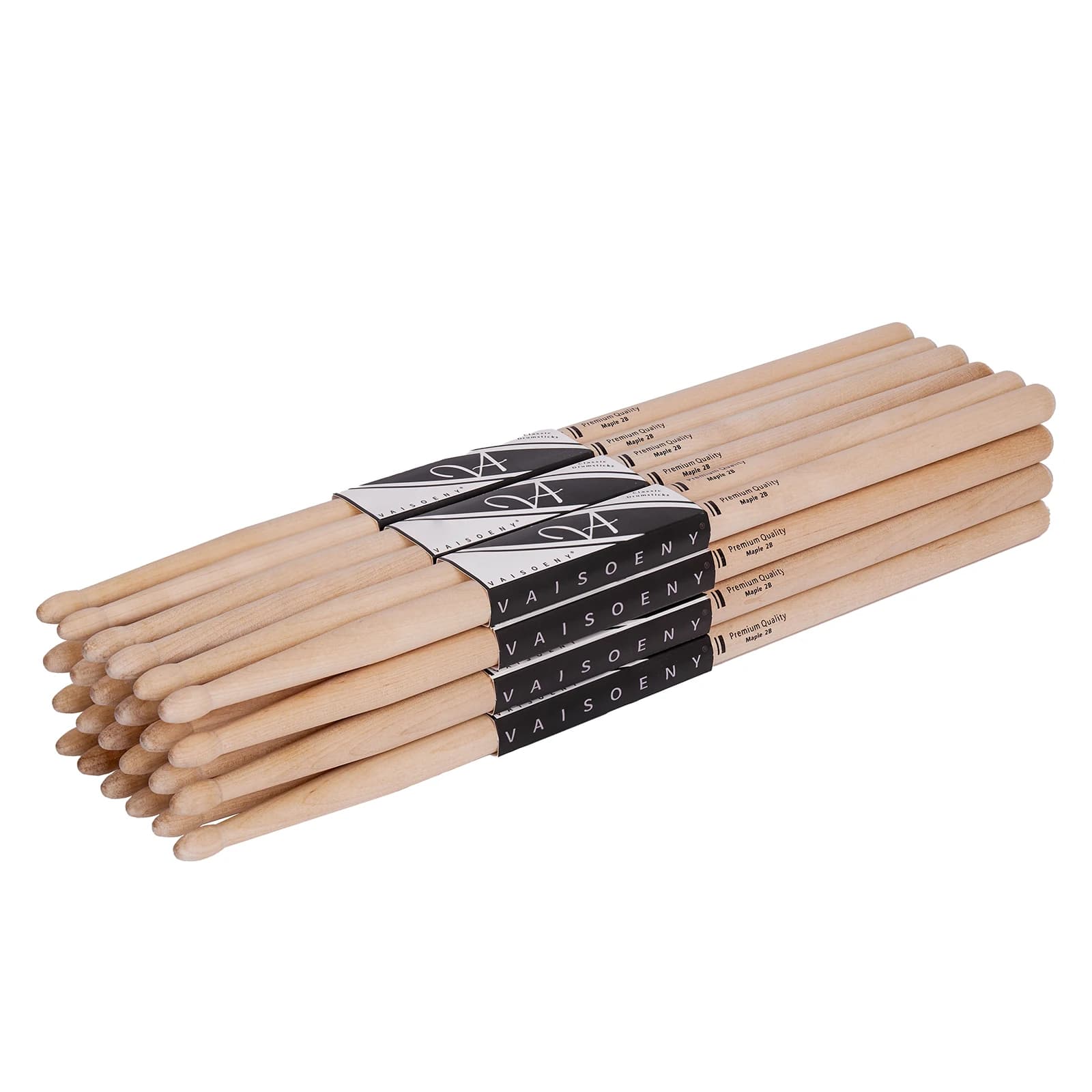 12 paires de baguettes de batterie en bois d'érable 2B/5B, prise en main facile pour débutants, puissance accrue pour les professionnels, universelles pour batterie acoustique/électronique (FM-2B/5B-1