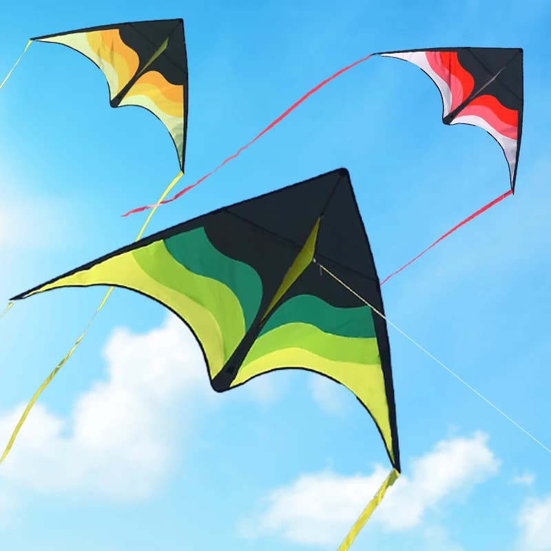 Cerf-volant de plage Delta YongJian de grande taille pour adultes, extrêmement facile à piloter pour les débutants, livré avec une ligne de 100 m et une poignée.