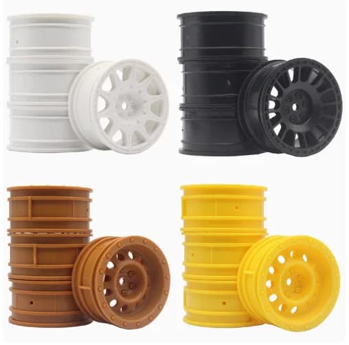 Jantes de voiture de rallye RC 1/10, hexagonaux de 12mm, pour camion, dérive sur route, voiture de course Tamiya TT02 Traxxas HSP HPI Kyosho RedCat