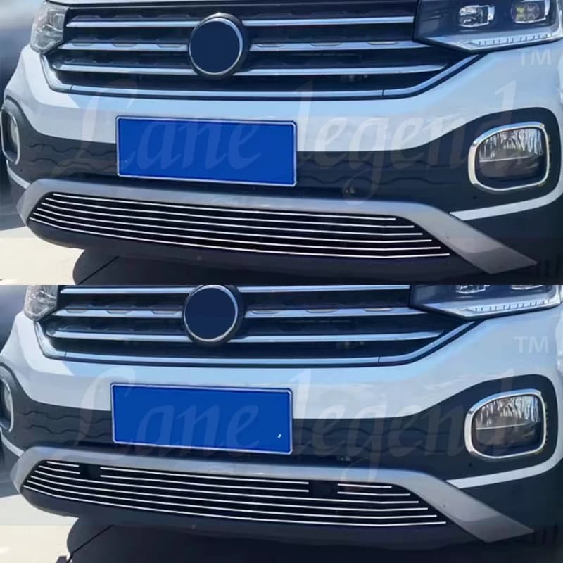 Grille de pare-chocs en maille centrale en acier inoxydable, grille de course pour Volkswagen VW T-cross Tcross 2019-2020