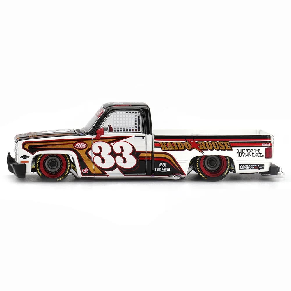 Kaido House + MINIGT Chevrolet Silverado KAIDO Intimidator V1 KHMG212-CH Voiture en alliage, jouets en métal moulé sous pression pour enfants