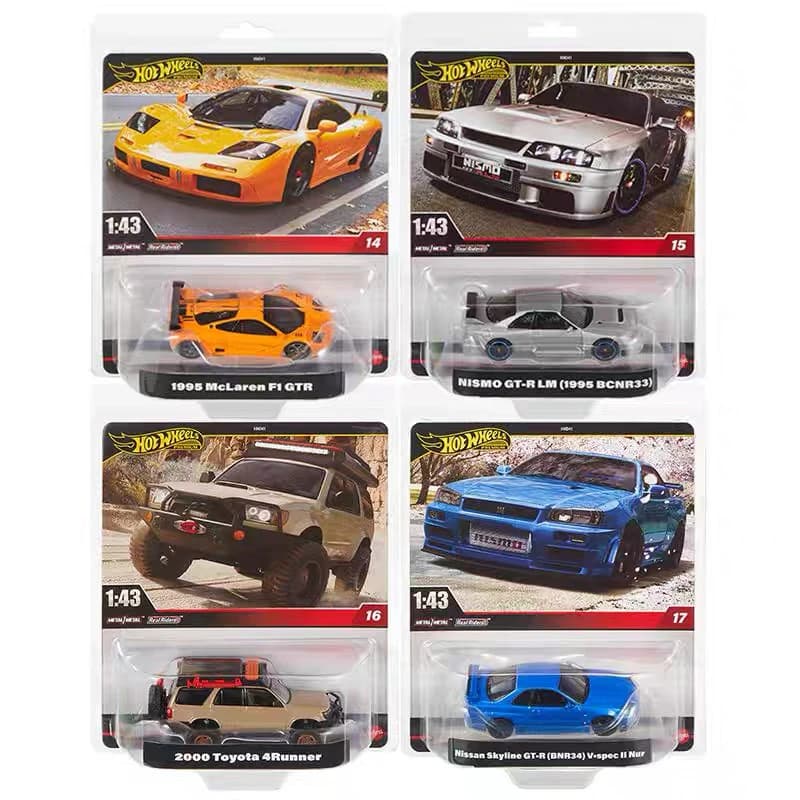 HOT WHEELS 1:43 4runner NISSAN BNR34 GTR V-SPEC NISMO GT-R BCNR33 Collection modèle de voiture en alliage moulé sous