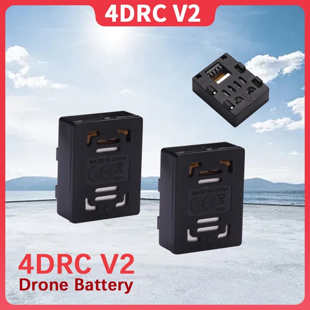 Mise à niveau de la batterie de Drone RC 4D-V2 3.7V 800mAh pour 4DRC V2 Mini quatre accessoires d'hélicoptère batterie Lipo pliante RC 3.7V