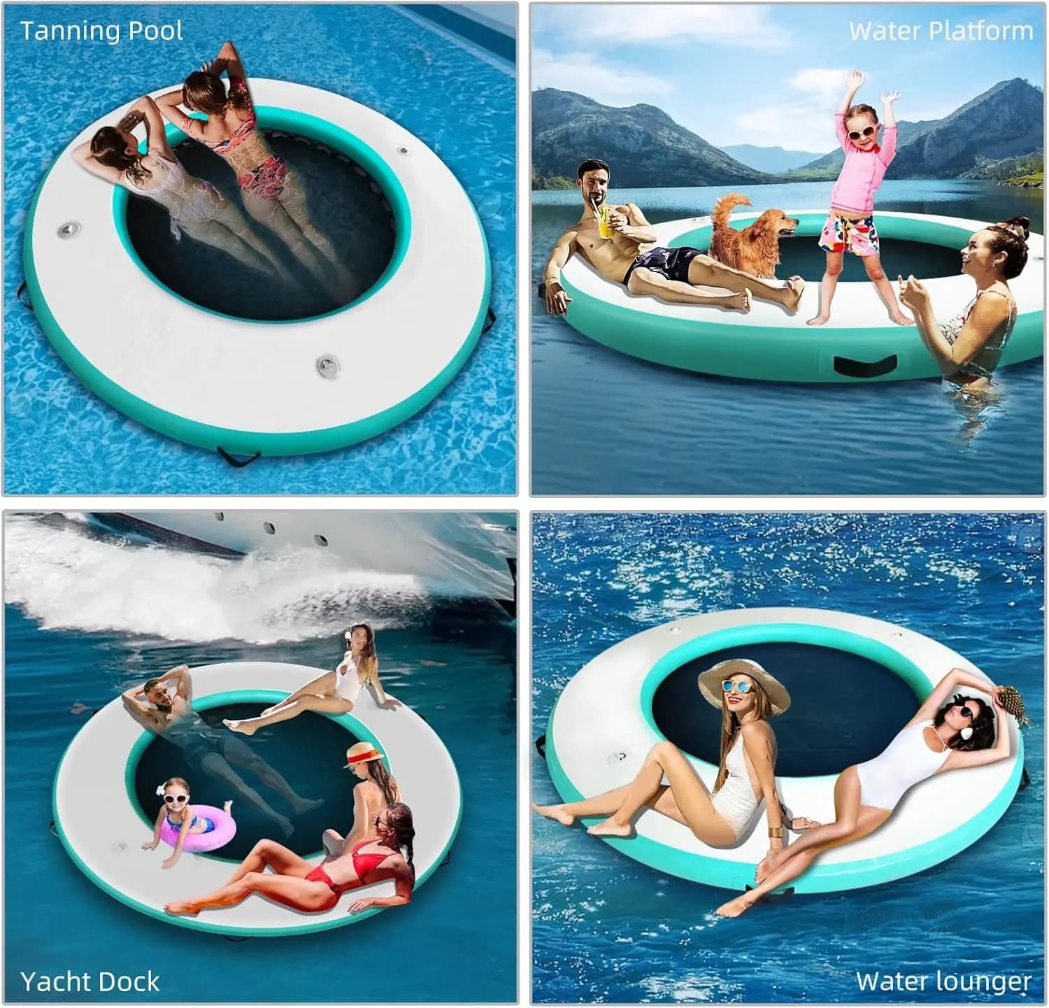 Île flottante gonflable personnalisée