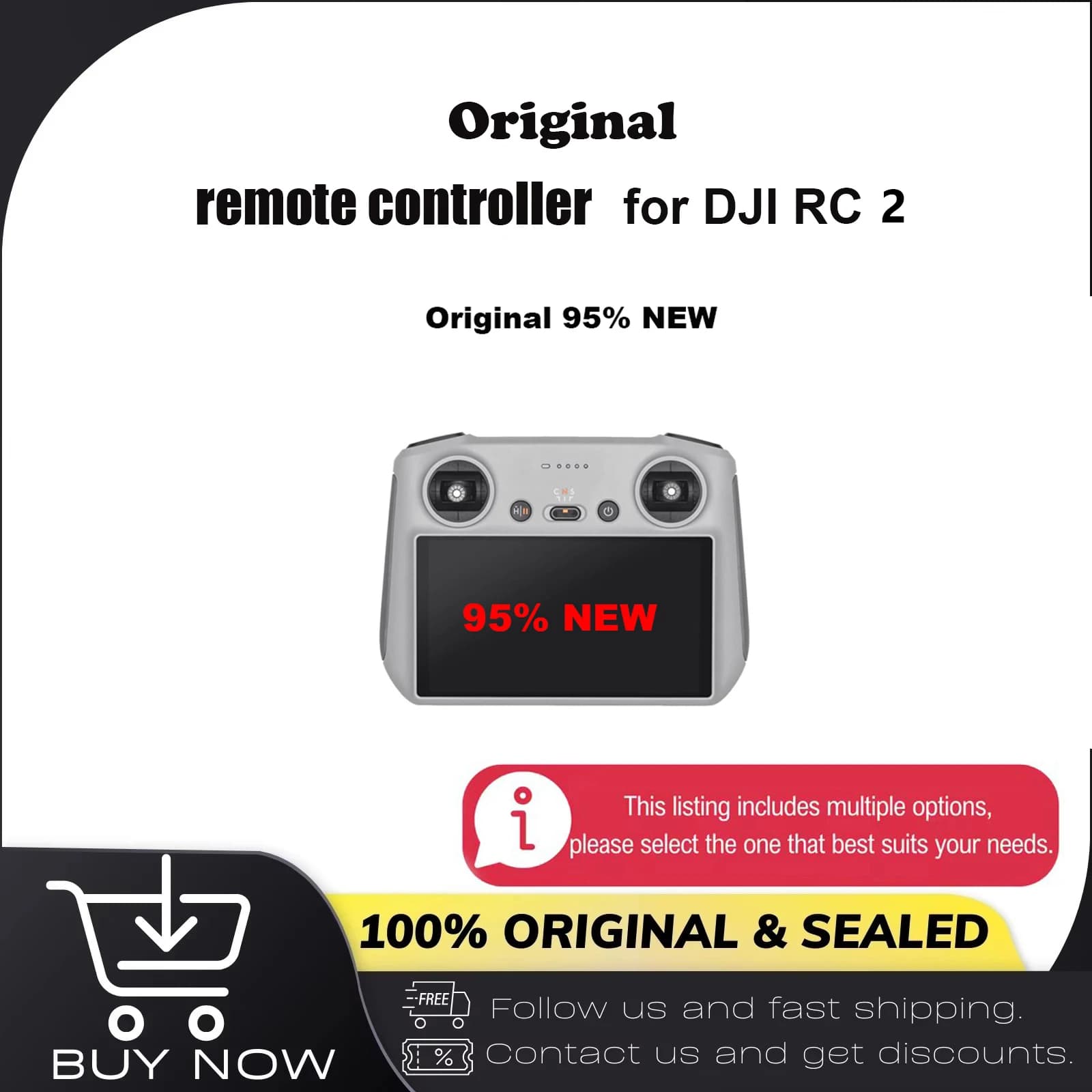 Télécommande pour DJI RC 2 avec écran FHD de 5