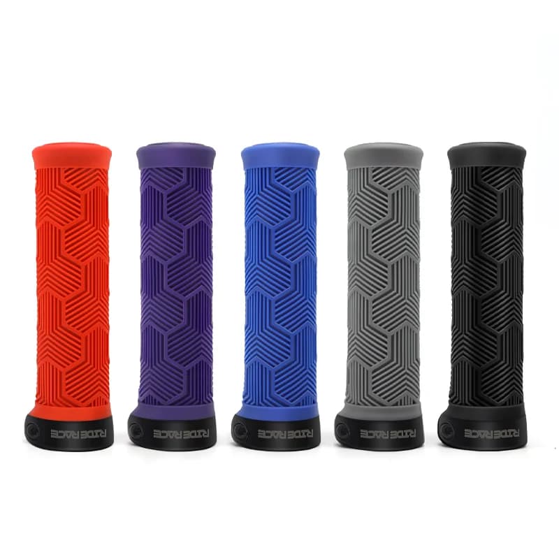 RIDERACE VTT poignées vélo poignée barre couverture en caoutchouc antichoc antidérapant ergonomique pour vtt cyclisme poignées de guidon