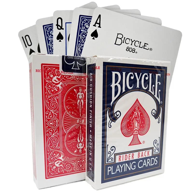 Jeu de cartes à jouer Bicycle Rider Back, version internationale, bleu, rouge, jeu de cartes standard régulier, tour de magie, accessoire de magicien