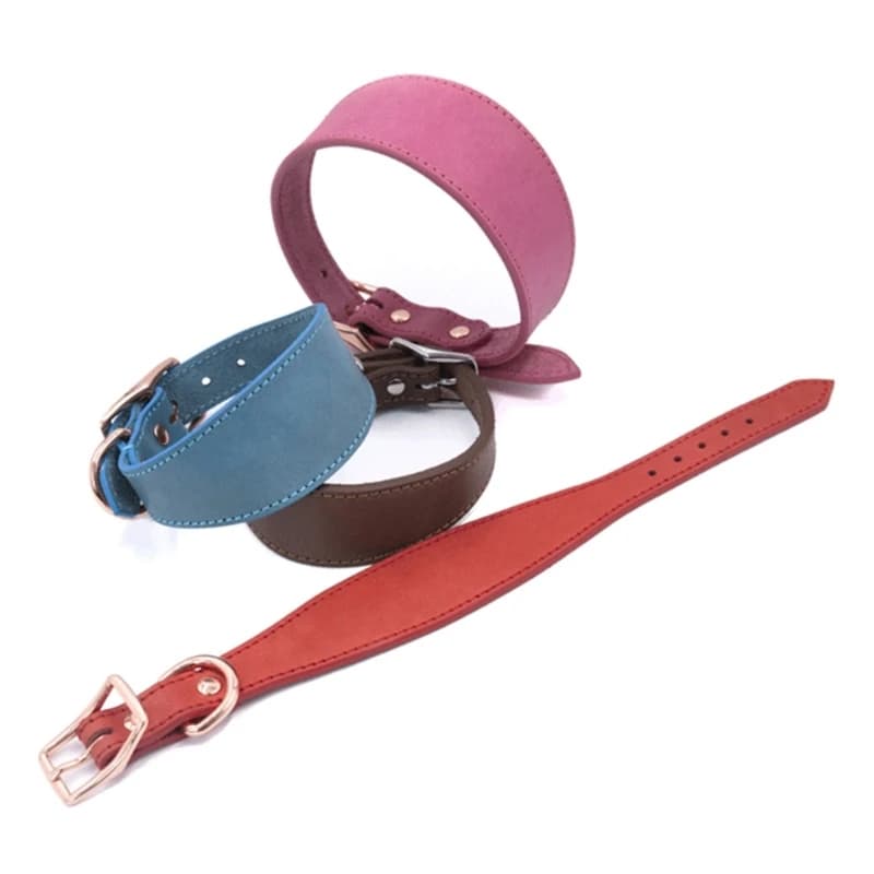 Collier en cuir pour chiens de grande race, collier de rembourrage doux pour chiot, fournitures pour animaux de compagnie, 448B