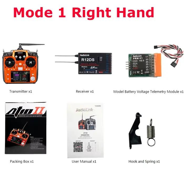 Radiolink AT10 II 12CH RC émetteur et récepteur R12DS télécommande Radio pour Drone RC/aile fixe