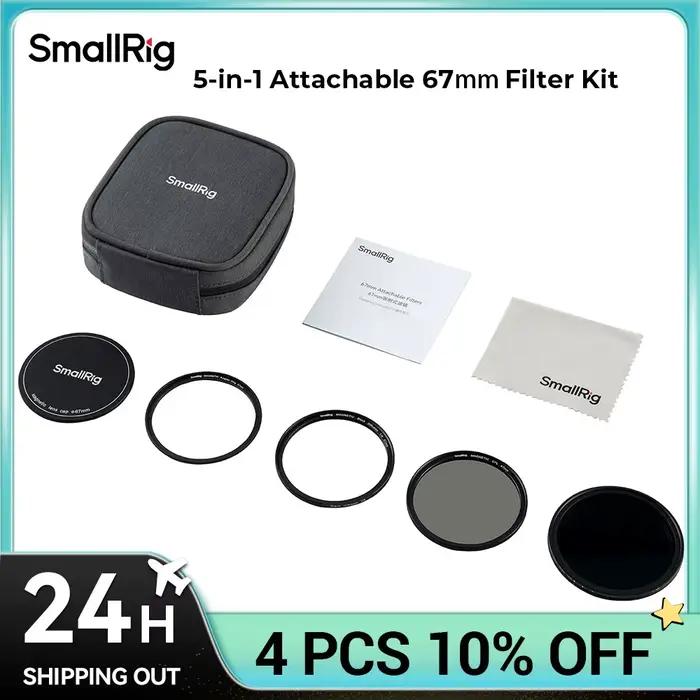SmallRig-Kit de filtre amovible Dreams, 5 en 1, VND 2-32, CPL, effet 1/4, brume noire 67mm, VND, CPL