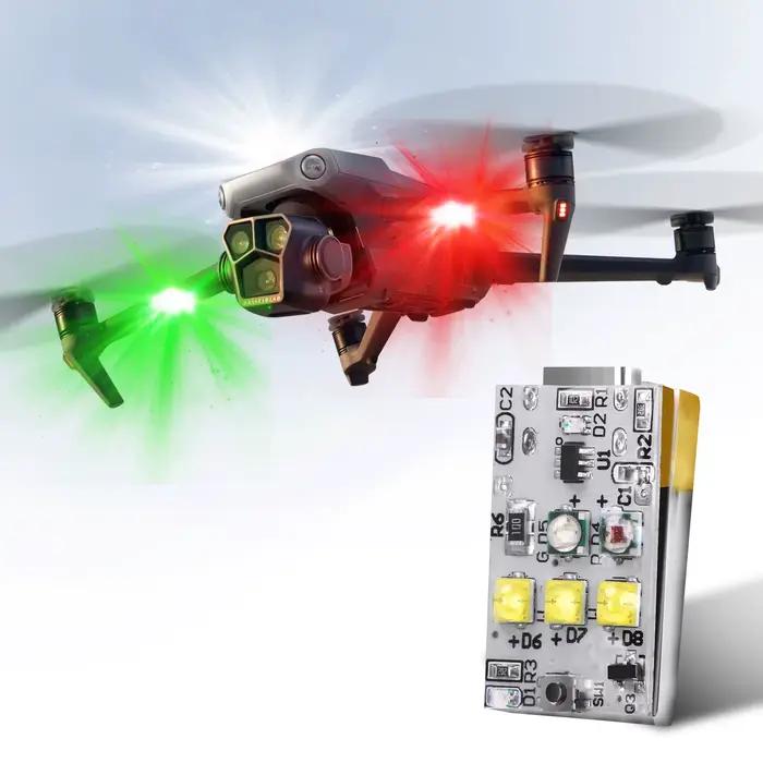 Lumière stroboscopique Anti-Collision pour Drone, Mini lampe de vol de nuit Led Rechargeable pour Mi