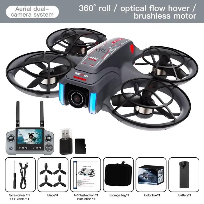 Drone professionnel 2026 AE21 Max AI Clip HD 360 ° Quadricoptère à double caméra, écran, télécomma