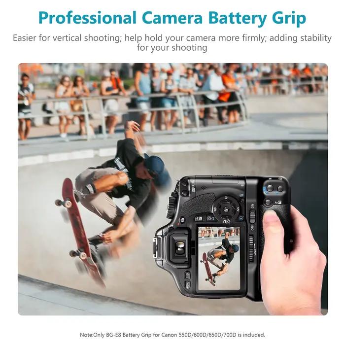 Neewer BG-E8 poignée de batterie de remplacement pour appareils photo reflex Canon EOS 550D 600D 650