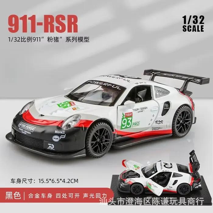 Modèle de voiture de course 911RSR Le Mans 1:32 en alliage, décoration pour les amateurs