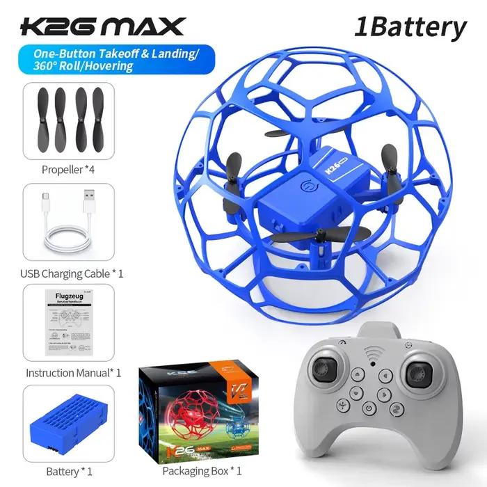 2026 K26 2.4G RC course Football Drone 3D Protection complète pression Altitude télécommande jouet q