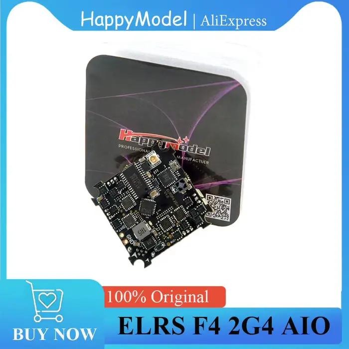 Contrôleur de vol Happymodel ELRS F4 2G4 AIO 5 en 1 avec récepteur ELRS 2,4 GHz intégré pour drone t