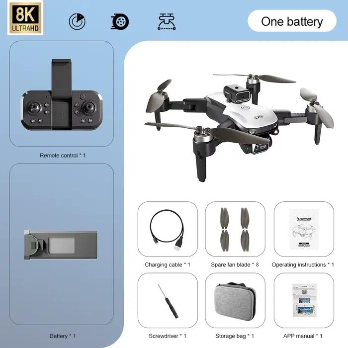 Nouveau S2S Mini Drone professionnel 8K HD caméra mouche 25Min évitement d'obstacles sans brosse pli