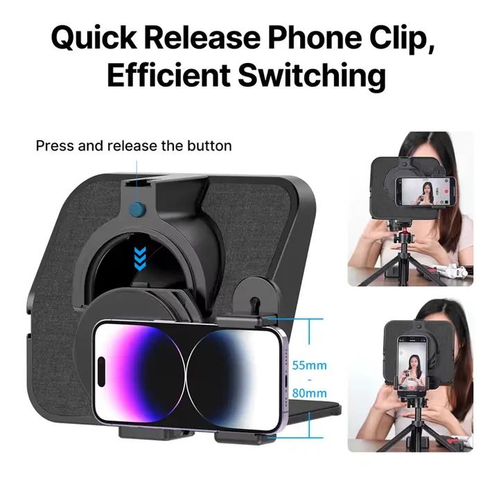Ulanzi RT02 Mini téléprompteur Portable pour tablette Smartphone/appareil photo DSLR enregistrement