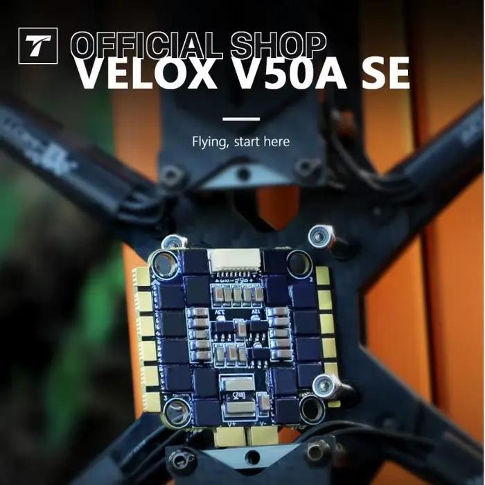 T-MOTOR V50A SE 50A 6S 4 en 1 ESC adapté aux moteurs FPV Freestyle Racing Velox V3 de 5 pouces