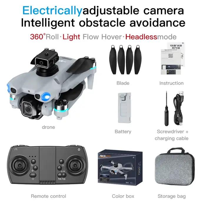 Drone AE5 avec caméra HD 4K, télécommande avec écran, WIFI, UAV, quadricoptère pliable sans balais,