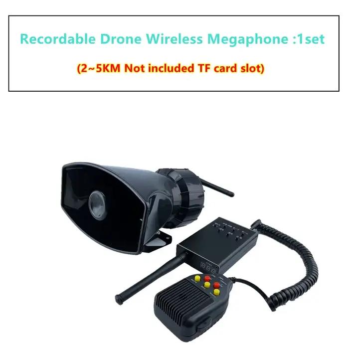 XAERO 5KM Drone Megaphone Haut-parleur sans fil avec microphone TF AUX Enregistrement Amplificateur