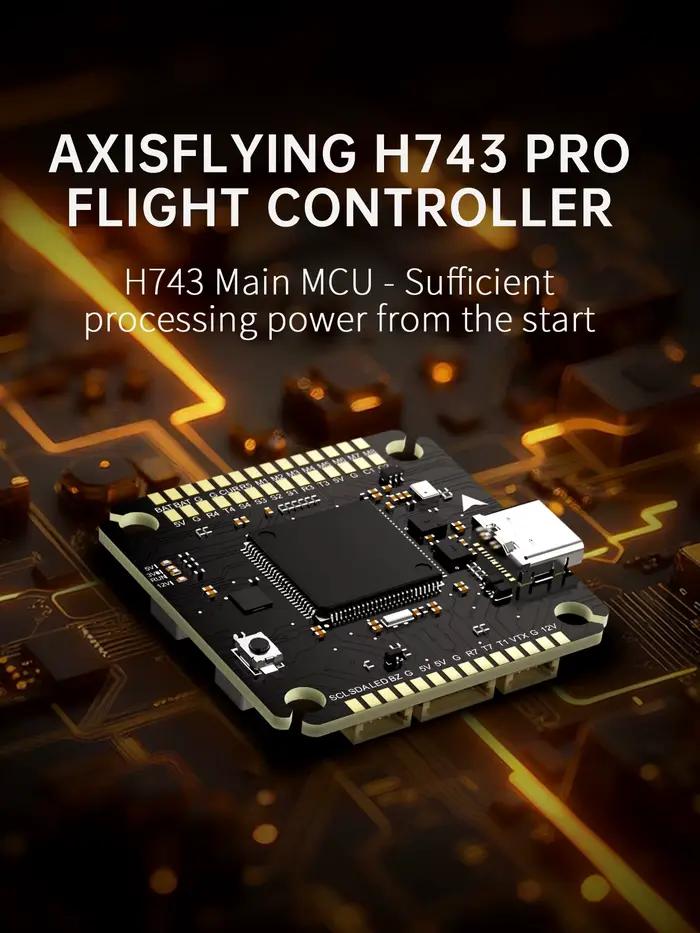 Contrôleur de vol Axisflying Argus H743 PRO 4-8S avec double baromètre ICM-42688P 30,5*30,5 mm DPS36