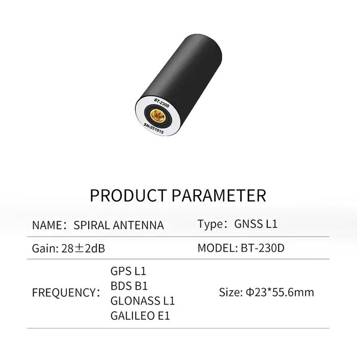 Antenne Hélice GPS L1 L5 GLONASS L1BDS B1 B2a Galileo E1 E5a BT-230L2 BT-230L5 pour Drone UAV et Tab