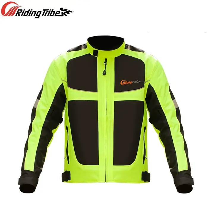 Veste de moto respirante pour hommes et femmes, manteau d'équitation de nuit à haute visibilité avec