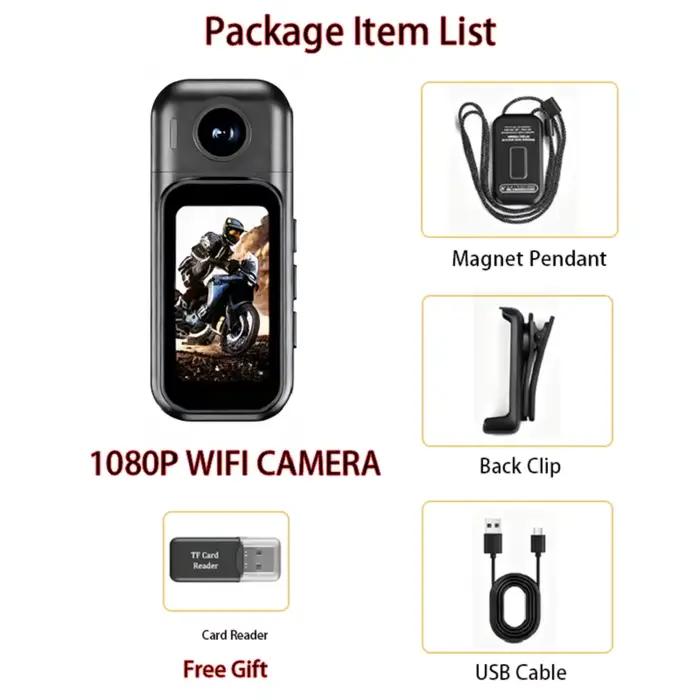 Caméra corporelle X50 Pro POV 1080P HD ultra compacte, mini caméra d'action sportive pour vlogging e