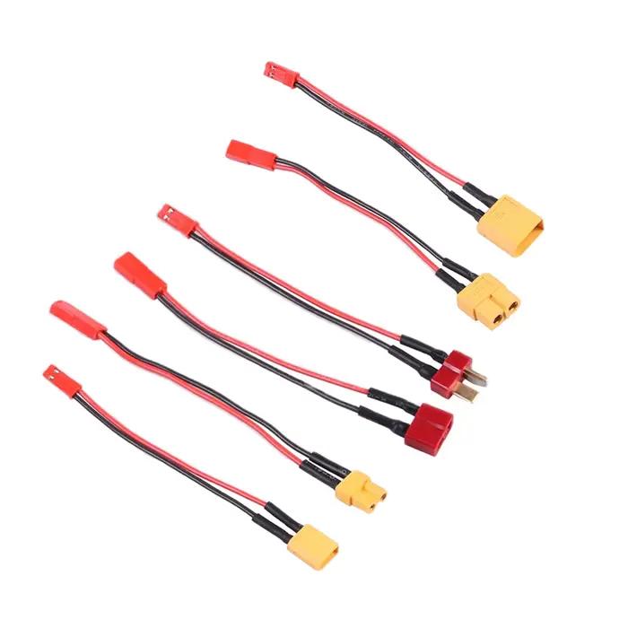 Câble adaptateur de batterie RC 10cm XT60 XT30 t-plug vers connecteur JST mâle/femelle, fil en Silic