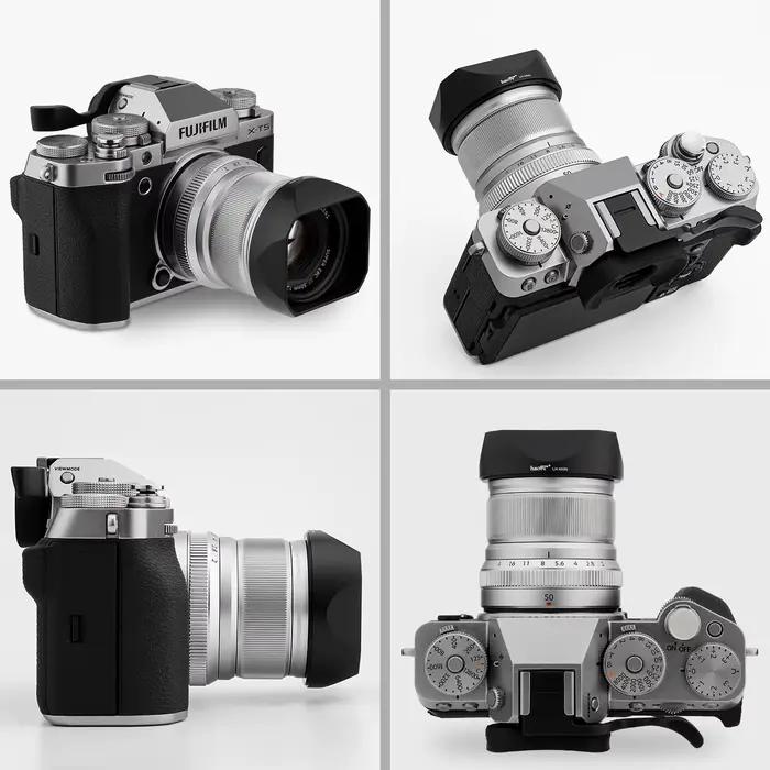 Haoge LH-X50N baïonnette carré en métal pare-soleil pour Fujifilm Fuji Fujinon XF 50mm ustensiles de