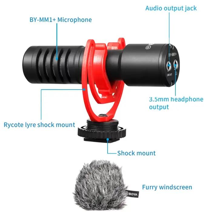 BOYA – pistolet cardioïde avec Microphone, pour iPhone, Smartphone Android, Canon, Nikon, Sony, appa