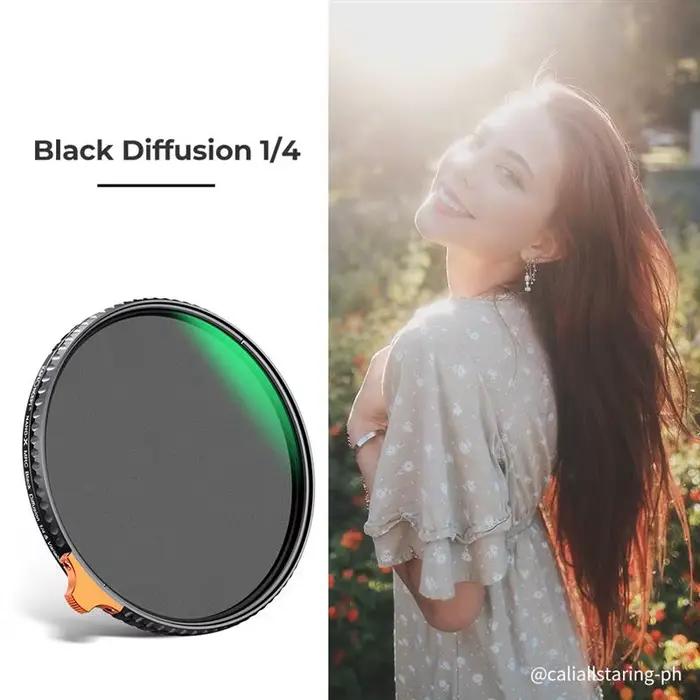 K & F CONCEPT ND2-32 1/4 filtre de caméra à Diffusion de brume noire lentille Variable 2 en 1 filtre