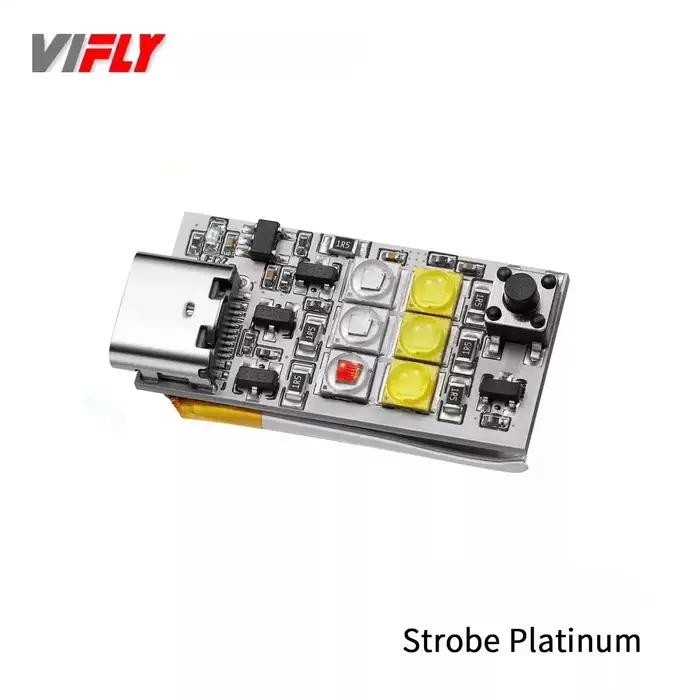 Lumière stroboscopique pour drone VIFLY Strobe Platinum, 1000LM, 6 LED, rechargeable par type C