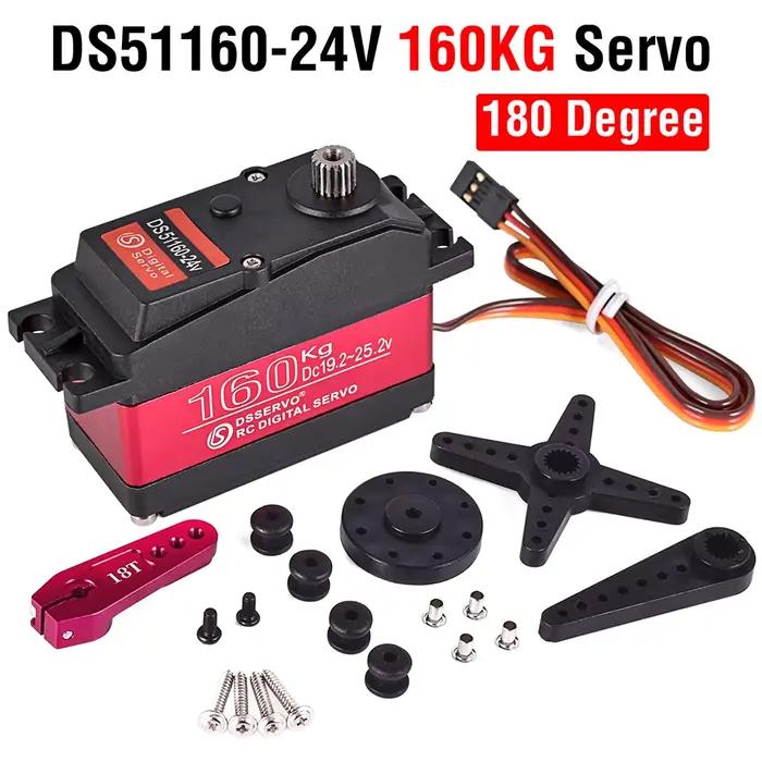 Servo numérique pour importateur FPV, DS51160, RDS51160, 160kg, servomoteur standard 24V, couple éle