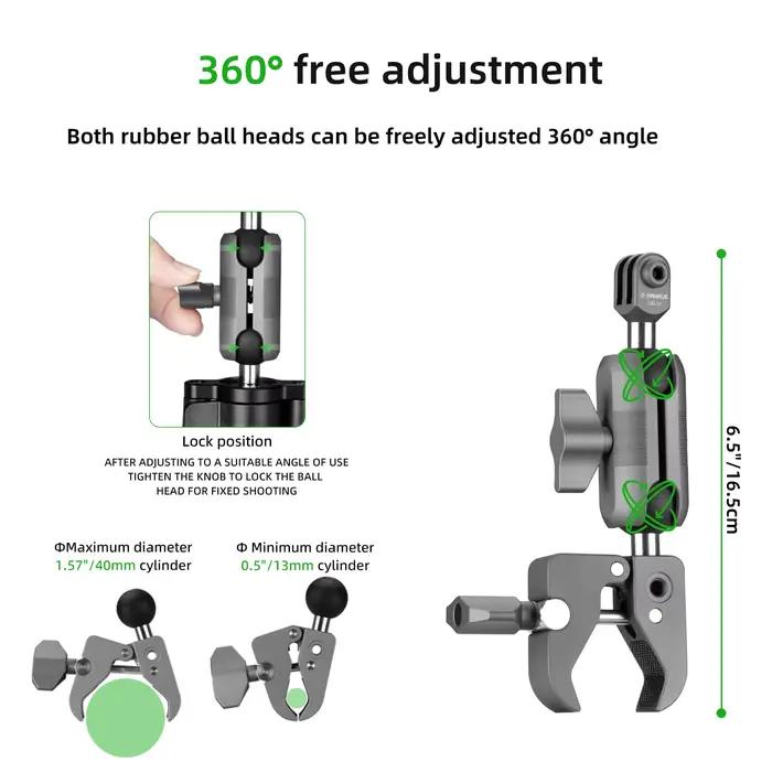 FANAUE support de caméra d'action stabilisateur de cardan rush moto vélos ATV UTV accessoires de Sco