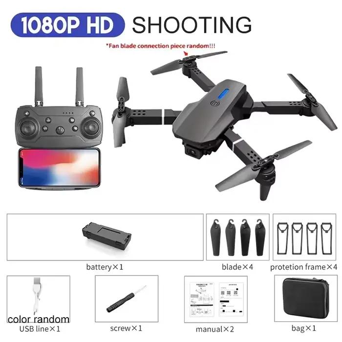 2025 E88 professionnel HD 4K RC Drone caméra grand Angle pliable hélicoptère quadrirotor avion enfan