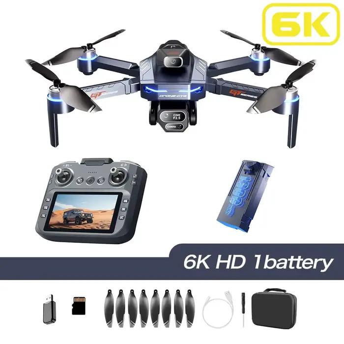 GT8 Drone 6K HD professionnel double caméra WiFi flux optique positionnement sans brosse UAV avec éc